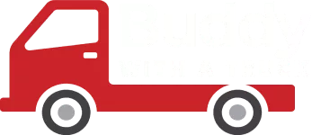 buddy with a truck junk removal logo